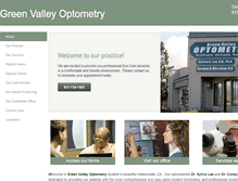 Tablet Screenshot of greenvalleyoptometry.com